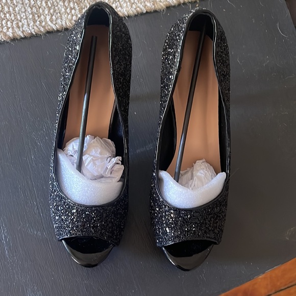 black sparkle heels - Picture 2 of 12